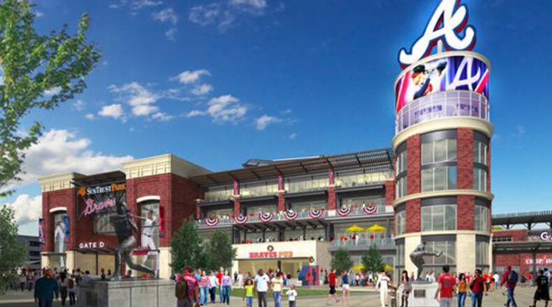 Only business owners may apply to provide paid parking near SunTrust Park or other large events in Cobb County. AJC file photo