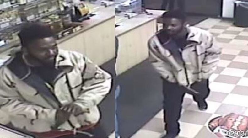 DeKalb County police are searching for a suspect they say killed a man outside a convenience store in Stone Mountain just before 10 p.m. Sunday.