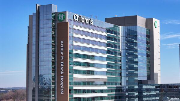An aerial image shows part of the Children’s Healthcare of Atlanta Arthur M. Blank Hospital building on Thursday, Dec. 11, 2025. Atlanta institutions like Children’s Healthcare of Atlanta might not exist today without the support of corporate philanthropists who committed to a cause and contributed millions to make it happen.
(Miguel Martinez/ AJC)