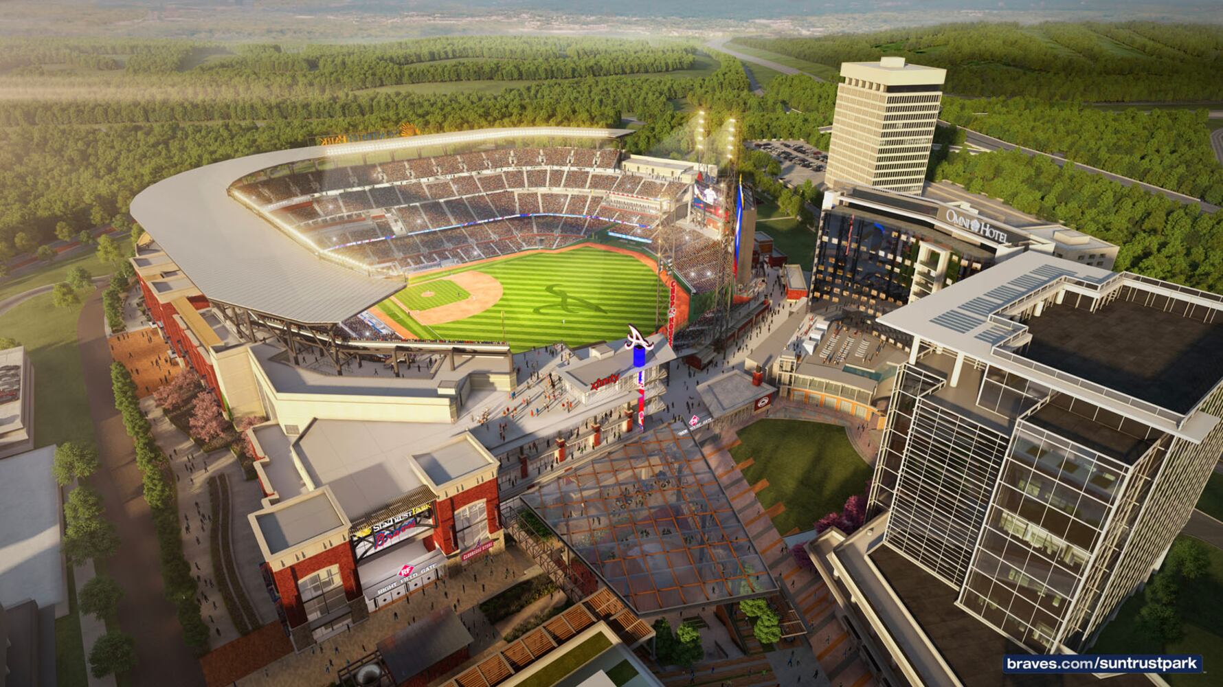 Renderings of SunTrust Park