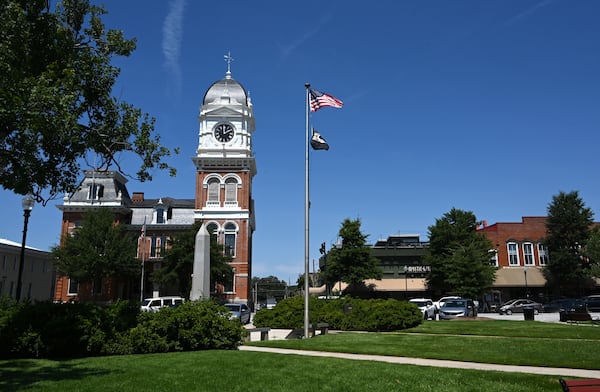 Downtown Covington has been used as a backdrop in countless television and film projects over the last few decades, including "The Vampire Diaries," Tuesday, Aug. 26, 2025, in Covington.  (Hyosub Shin/AJC)