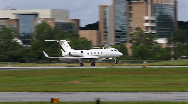 PDK airport is surrounded by homes and businesses, and services mostly smaller planes.
