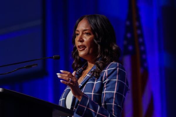 Democratic nominee for governor Keisha Lance Bottoms, seen here at the Democratic Party of Georgia's convention in Savannah earlier this month. (Arvin Temkar/AJC)