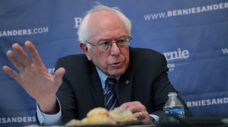 WASHINGTON, DC - DECEMBER 07: Democratic presidential candidate Sen. Bernie Sanders (I-VT) participates in an internet live stream discussion about putting families first in developing immigration policy at his campaign office December 7, 2015 in Washington, DC. Sanders heard from 'Dreamers,' undocumented immigrants who were brought to the United States by their parents when they were children, members of the immigrant LGBT community, and a former hunger striker, all of whom asked the senator to support immigration reform. (Photo by Chip Somodevilla/Getty Images)