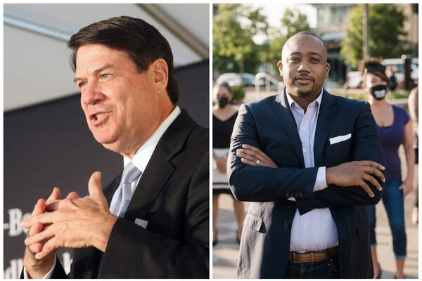 Mayor Rusty Paul, left, was reelected after being challenged by Dontaye Carter Image Dontaye Carter Credit Keven Lowery; Image of Rusty Paul Credit Bob Andres