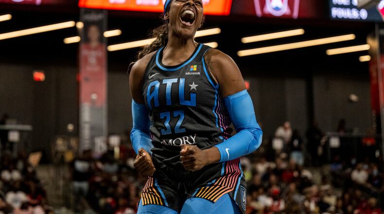 Cheyenne Parker helped the Dream even their record at 16-16. AP file photo