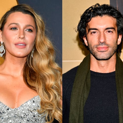 Blake Lively appears at the SNL50: The Anniversary Special at Rockefeller Plaza in New York on Feb. 16, 2025, left, and Justin Baldoni appears at a special screening of "The Boys in the Boat" in New York on Dec. 13, 2023. (Photos by Evan Agostini/Invision/AP)
