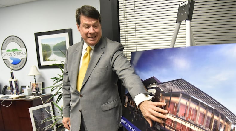 In Sandy Springs, the mayor and all six City Council seats are open for election in November. But Mayor Rusty Paul and City Council members have not announced if they plan to run for re-election. HYOSUB SHIN / HSHIN@AJC.COM