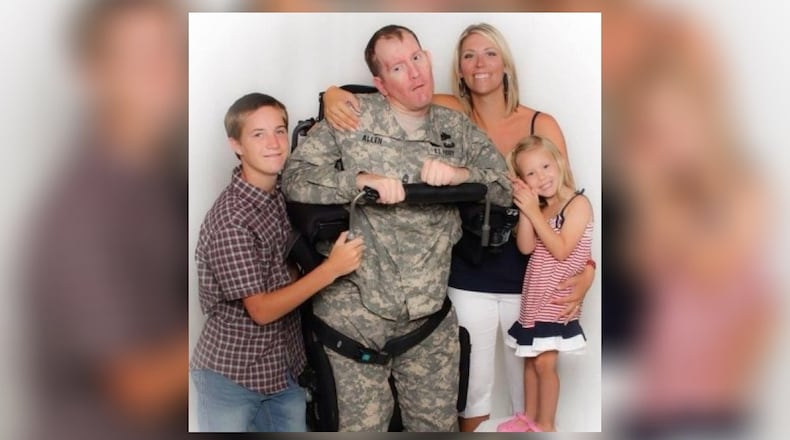 Retired Army National Guard Master Sgt. Mark Allen was wounded in Afghanistan and awarded a Purple Heart in 2013.