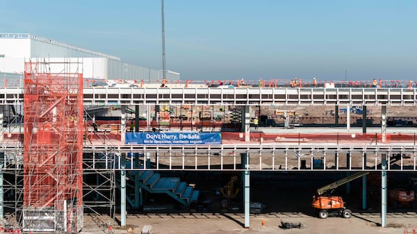 The Hyundai Metaplant's construction in Bryan County, which met a lightning-fast two-year completion time frame, has drawn scrutiny over worker safety incidents. (Justin Taylor/The Current GA 2024)