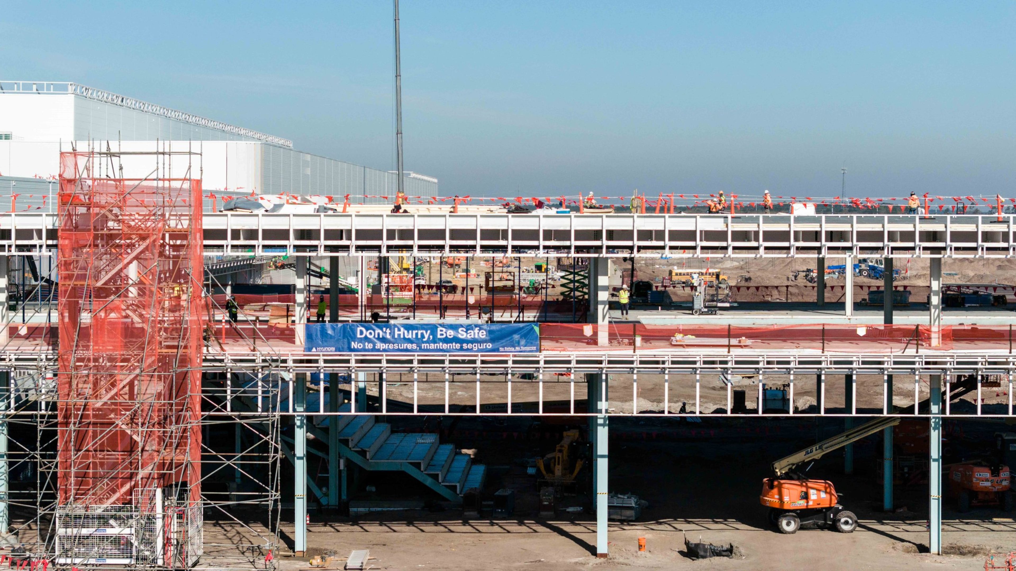 Construction of the Hyundai Metaplant, on March 20, 2024, in Bryan County, Georgia. (Justin Taylor/The Current GA)