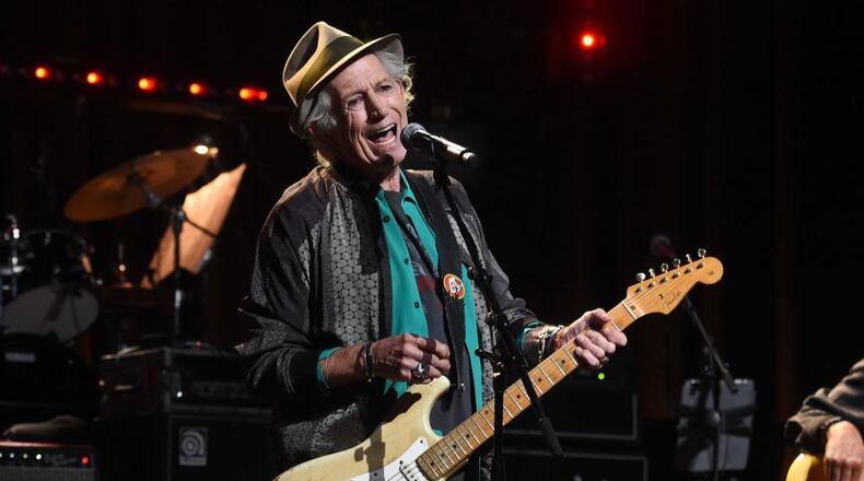 Keith Richards performs onstage at the Second Annual LOVE ROCKS NYC! A Benefit Concert for God's Love We Deliver at the Beacon Theatre on March 15, 2018 in New York City.