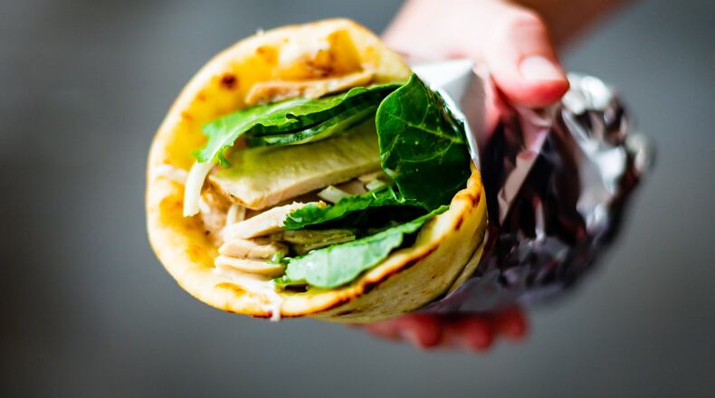 Leftover Thanksgiving Turkey Gyros. CONTRIBUTED BY HENRI HOLLIS
