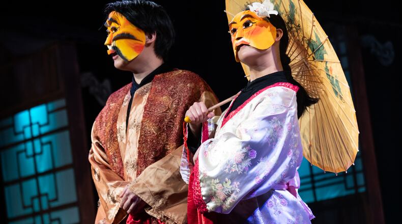 Last performed in 2014, "Where the Mountain Meets the Moon" has returned to Synchronicity Theatre with a more inclusive cast including (from left) Kevin Huang Qian and Charlene Hong White.