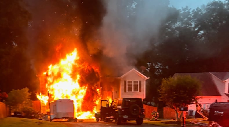 Gwinnett County investigators said a fire that destroyed a home Saturday was intentionally set.