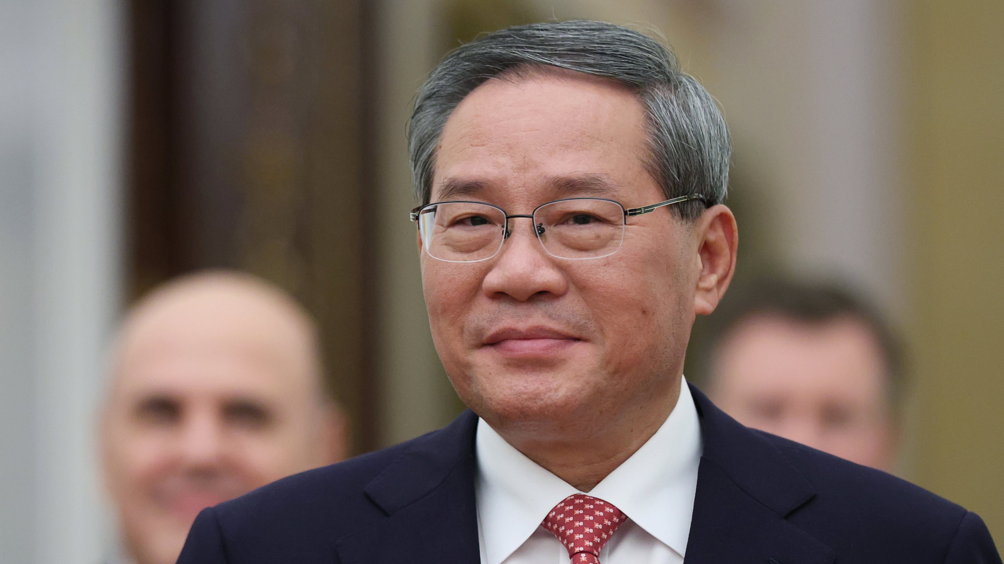 FILE - Chinese Premier Li Qiang enters a hall for his meeting with Russian President Vladimir Putin at the Senate Palace of the Kremlin in Moscow, Russia, on Nov. 18, 2025. (Ramil Sitdikov/Pool Photo via AP, File)