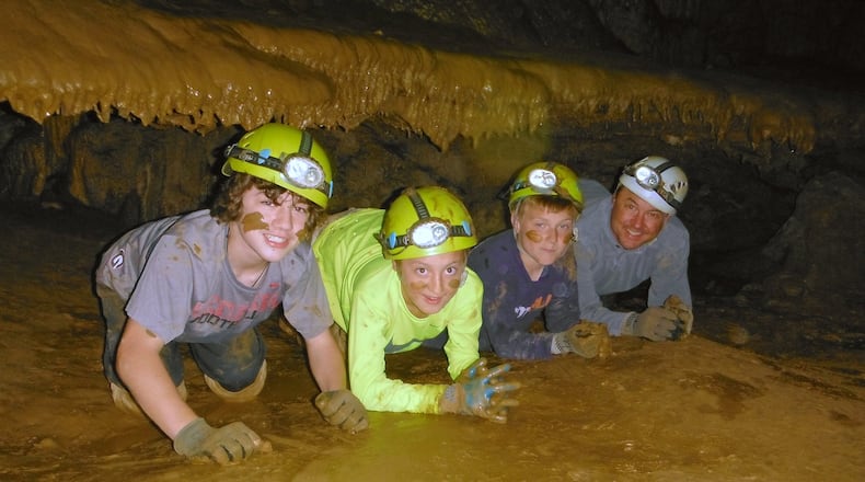 Guided spelunking adventures are available in the wild caves at Cloudland Canyon State Park. CONTRIBUTED BY GEORGIA GIRL GUIDES / G3 ADVENTURES