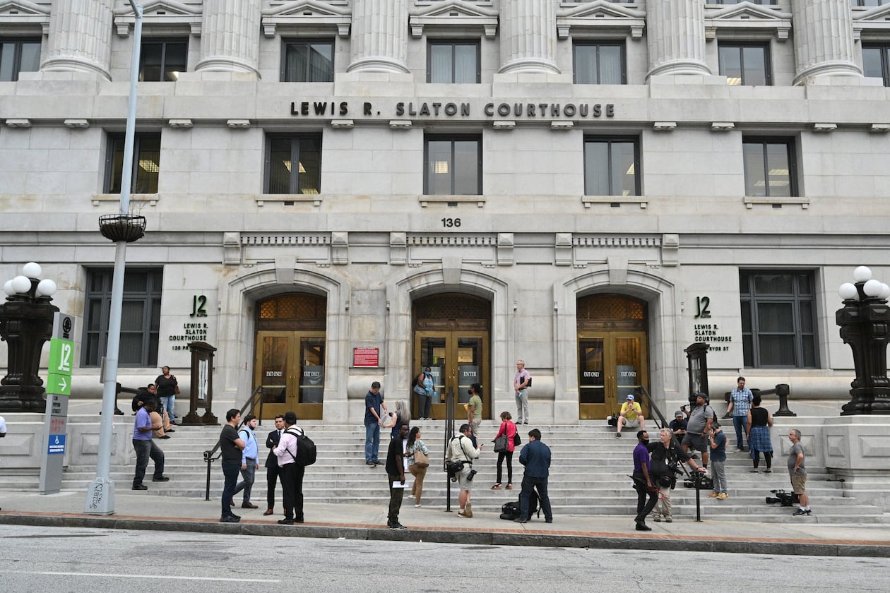 The exterior of the Fulton County Courthouse.