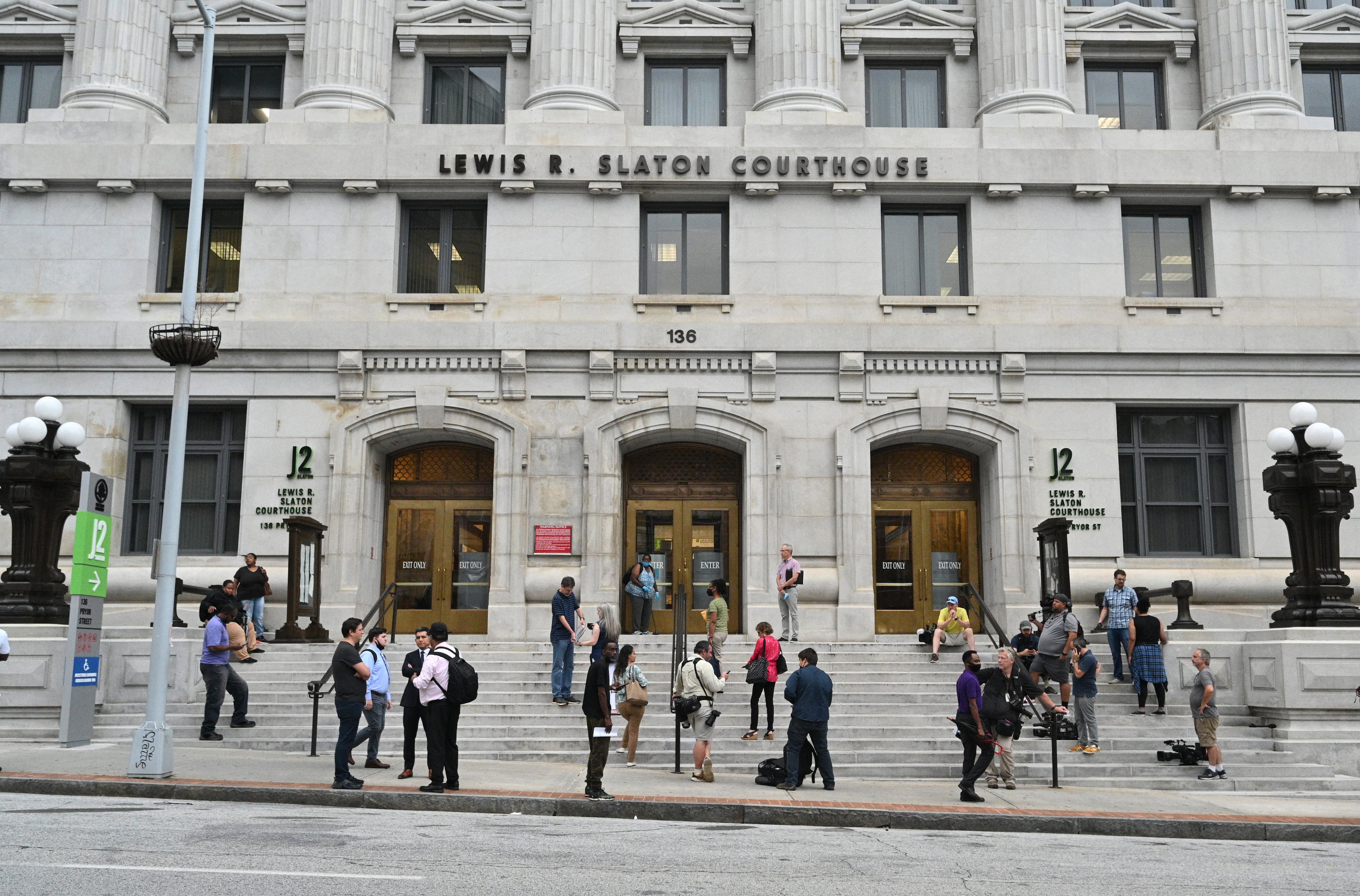 The exterior of the Fulton County Courthouse.