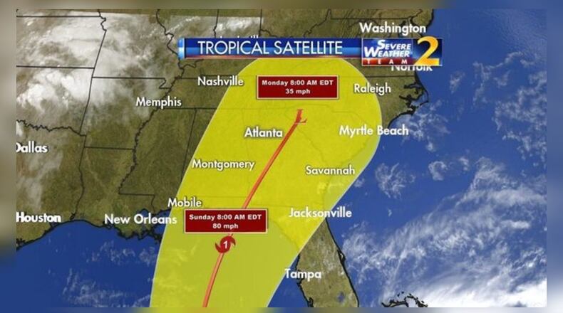 A tropical depression could make landfall in Florida late this weekend.