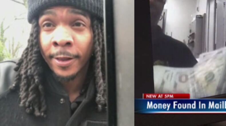 Darrius Thomas found more than $8,000 in cash inside a mailbox at his vacant rental home last month.
