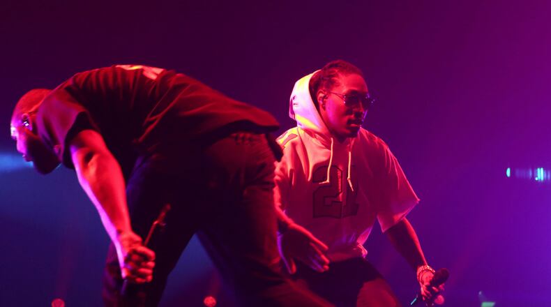 The dynamic duo. Photo: Robb Cohen Future received a warm welcome from fans at his Atlanta show with Drake. Photography & Video /www.RobbsPhotos.com