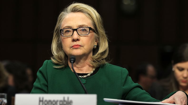 U.S. Secretary of State Hillary Clinton testifies before the Senate Foreign Relations Committee about the September 11 attacks against the U.S. mission in Benghazi, Libya, on Capitol Hill January 23, 2013 in Washington, DC. Lawmakers questioned Clinton about the security failures that led to the death of four Americans, including U.S. Ambassador Christopher Stevens. (Photo by Alex Wong/Getty Images)