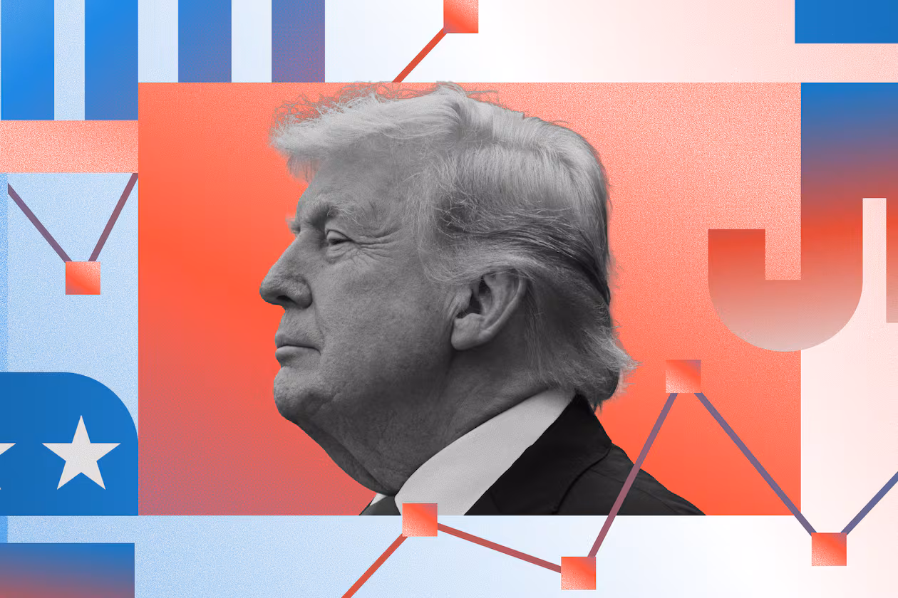 A new AJC poll shows that 81% of likely Republican voters across Georgia agree with Trump’s actions in office. (Photo illustration: AJC | Source: Getty)
