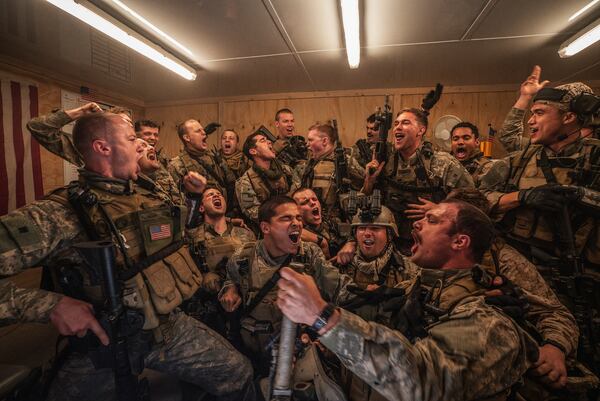 This image released by A24 shows a scene from "Warfare." (A24 via AP)