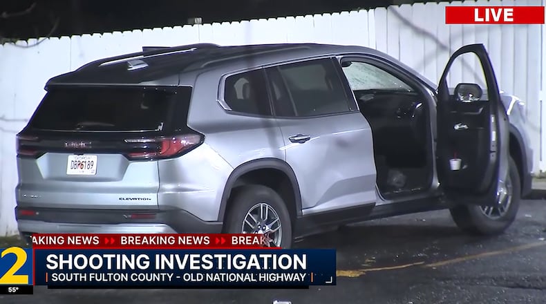 A man died after being found shot inside a vehicle at a South Fulton gas station Saturday night.