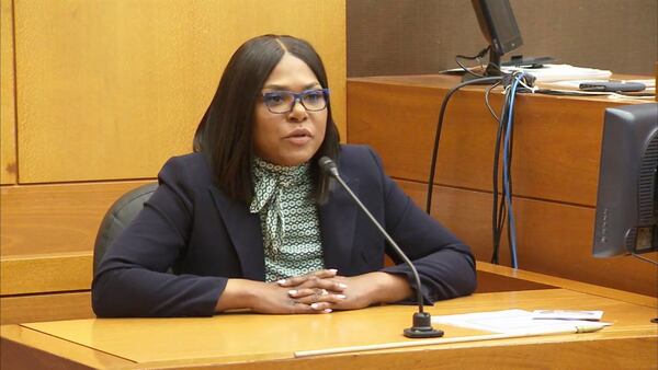 Allison Neely, a nurse at Emory Hospital on Clifton Road, testifies at the murder trial of Tex McIver on March 15, 2018 at the Fulton County Courthouse. (Channel 2 Action 2)
