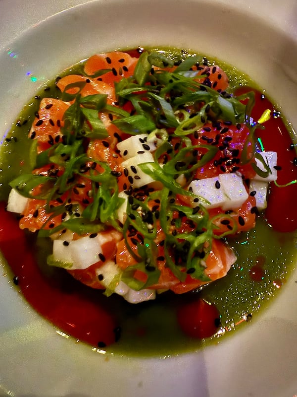 Cured steelhead trout at Ticonderoga Club. (Angela Hansberger for the AJC)