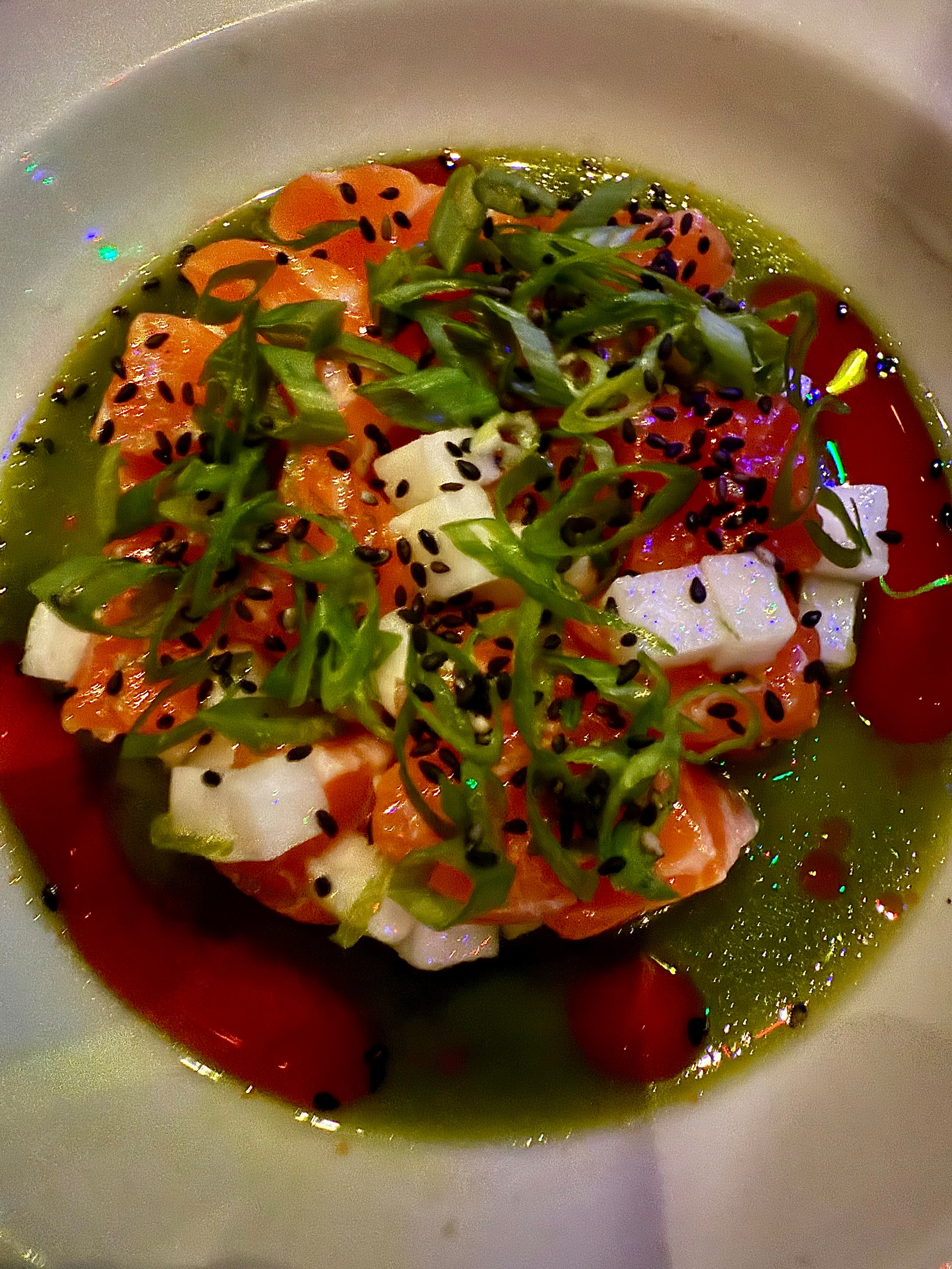 Cured steelhead trout at Ticonderoga Club. (Angela Hansberger for the AJC)