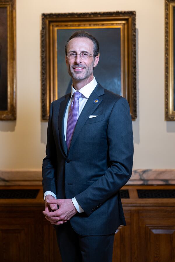 State Sen. Jason Dickerson, R-Canton, poses for a portrait at the Capitol in Atlanta on Thursday, February 26, 2026, as part of this year’s “best-dressed lawmakers” list. (Arvin Temkar/AJC)