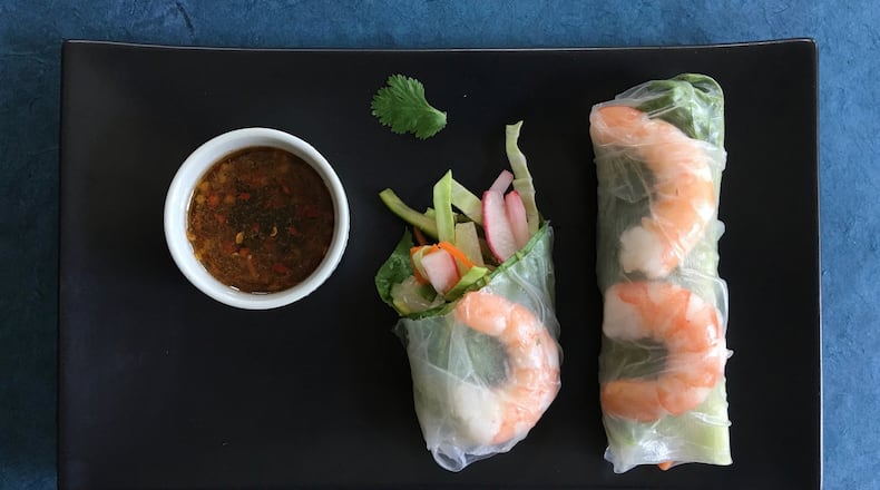 Ingredients for Citrusy Summer Rolls, a gluten-free, no-cook meal, are simple: Cut up a bunch of fresh seasonal vegetables, toss in some shrimp, chicken or tofu, and gift-wrap the whole shebang in chewy rice paper wrappers. Contributed by Kellie Hynes