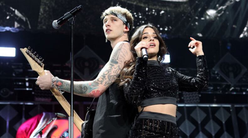 Machine Gun Kelly and Camila Cabello of Fifth Harmony at the Dec. 16 Jingle Ball at Philips Arena. Photo: Robb Cohen Photography & Video /www.RobbsPhotos.com