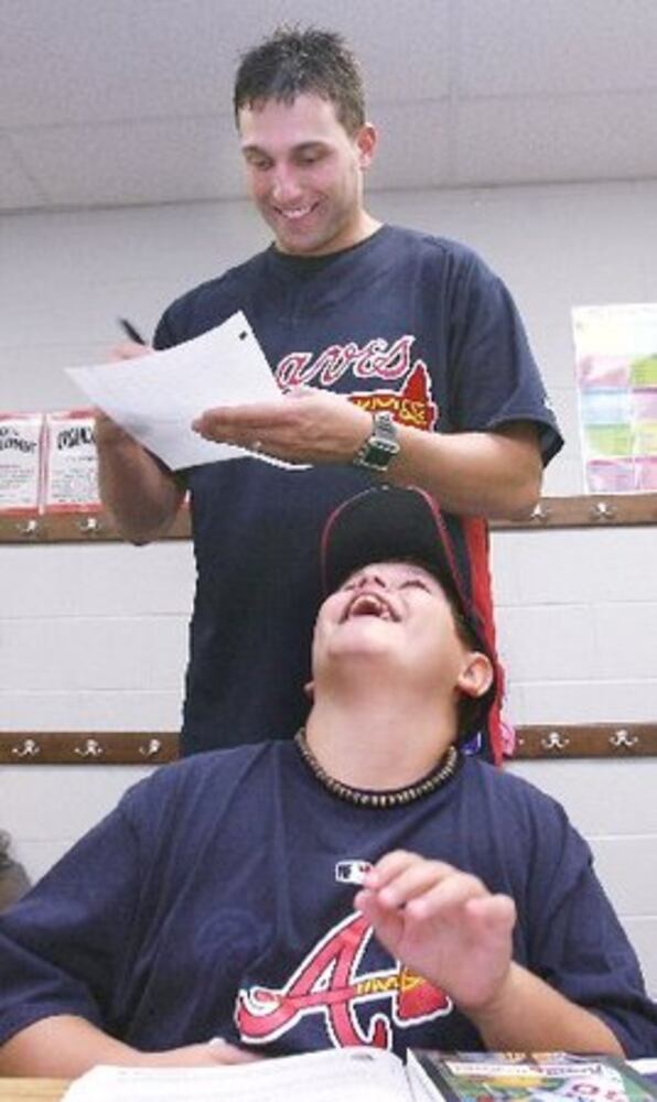 Jeff Francoeur visits his old Lilburn elementary school