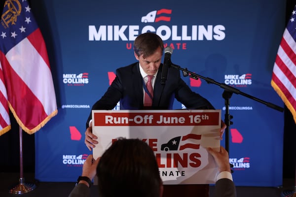 Brandon Phillips was dismisssed as a consultant for Republican U.S. Senate candidate Mike Collins. (Arvin Temkar/AJC)