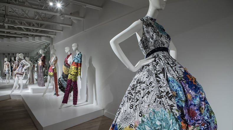 In her Spring/Summer 2012 “Flower Fields” collection designer Mary Katrantzou revels in the beauty of nature but uses industrial fabrication to create her designs. Contributed by SCAD