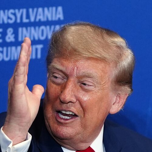 President Donald Trump speaks at the United States Army War College in Carlisle, Pa., during the Pennsylvania Defense and Innovation Summit, Wednesday, July 15, 2026. (AP Photo/Julia Demaree Nikhinson)