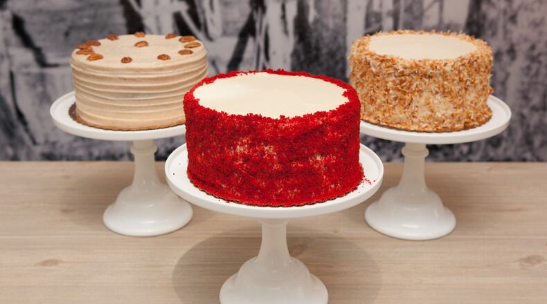 Annie Mae's Pantry bakes tall tempting layer cakes, like this carrot, red velvet and lemon-coconut. CONTRIBUTED BY: Annie Mae's Pantry