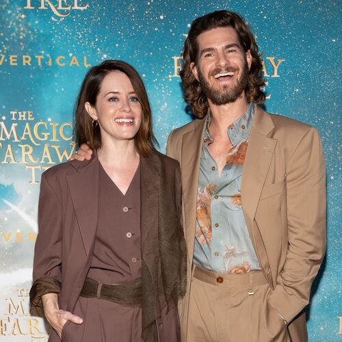 FILE - Claire Foy, left, and Andrew Garfield attend "The Magic Faraway Tree" special screening at Regal Union Square on Wednesday, July 29, 2026, in New York. (Photo by CJ Rivera/Invision/AP, File)