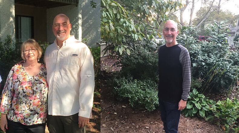 In the photo on the left of Ray Bridenbaugh Jr. and his wife, Leslie, taken in July 2017, he weighed 263 pounds. In the photo on the right, taken in September, he weighed 211 pounds. (All photos contributed by Ray Bridenbaugh Jr.).