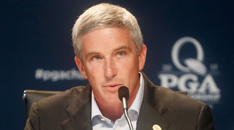 PGA TOUR commissioner Jay Monahan is not one who will speak out against golf's lengthy season. (Sam Greenwood/Getty Images)