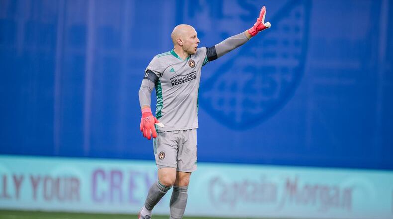 Goalkeeper Brad Guzan as Atlanta United was beaten by Columbus 1-0 on Tuesday in Orlando.