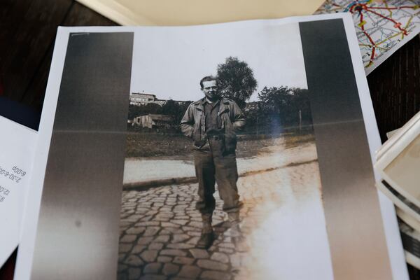 Alan Kinder in Europe during World War II. On Saturday, the French government will present him with the Legion of Honor, the European country’s highest decoration. (Natrice Miller/ AJC)