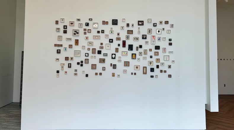 Susie Winton, from "Left Behind" series, installation view. Part of the exhibit "Findings" at Gallery 100 in downtown Atlanta through Aug. 29.