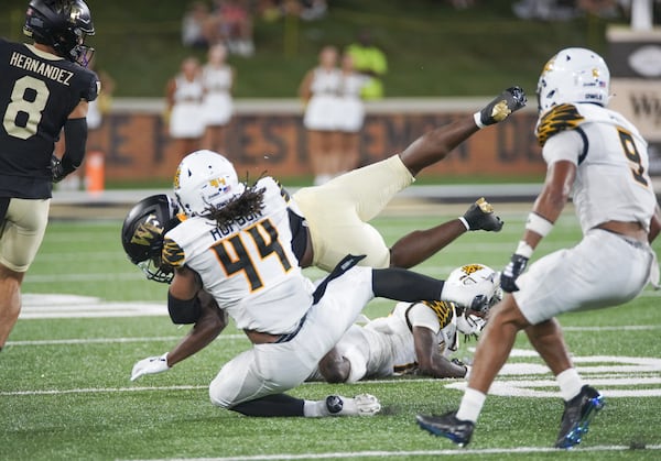 Kennesaw State's Baron Hopson makes a tackle during the season opener against Wake Forest. (Kennesaw State Athletics)
