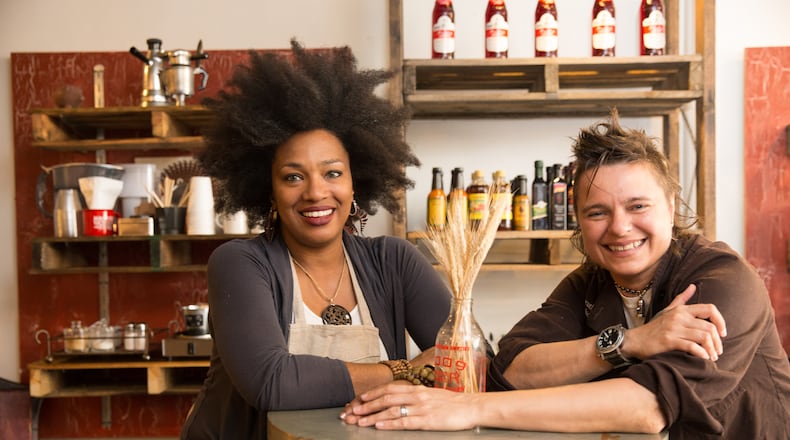 Doria Roberts (left) and Calavino Donati