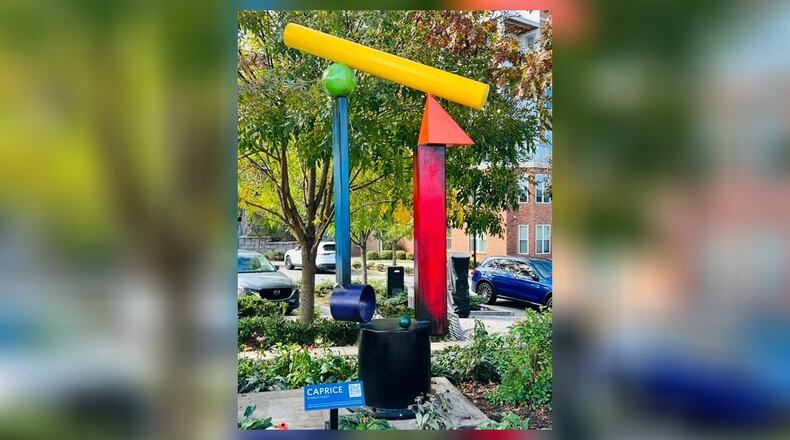 Art Sandy Springs presented the city with this sculpture, Caprice, as a gift. (Provided by Sandy Springs)